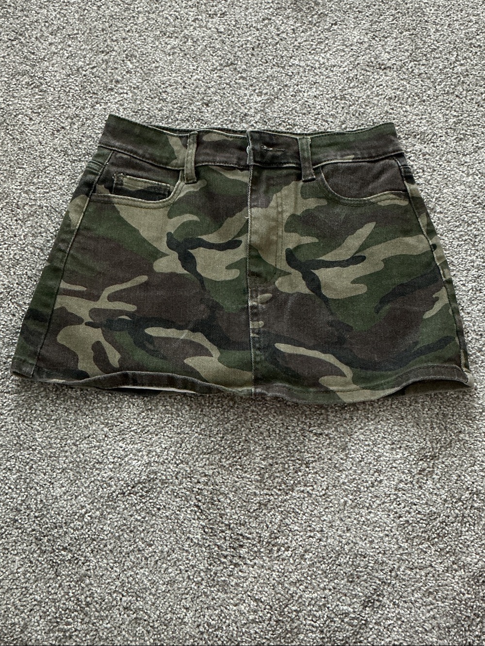 Green Camo Mini Skirt